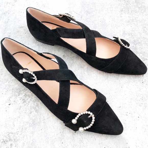 J. Crew Shoes - New J. Crew Suede Criss Cross Buckle Flats